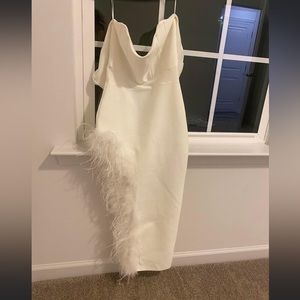 Catchall bridal feather dress